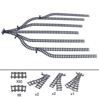 도시 철도 트랙 레일 횡단 포크 스트레이트 곡선 세트(50개이상) 트랙완성제품, 1개