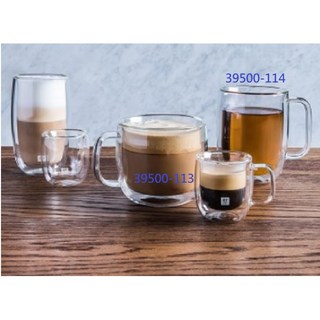 德國雙人Zwilling 雙層隔熱玻璃杯咖啡杯茶杯兩件組，高硼矽耐熱雙層杯，品味生活, 1個, 134ml 2入