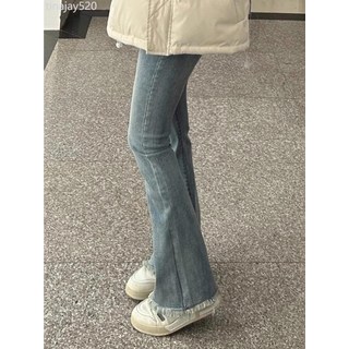 微喇褲子女小個子2025年新款牛仔褲春秋大碼顯瘦高腰褲喇叭褲長褲