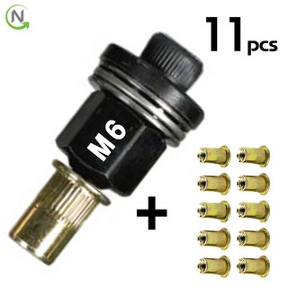 블랙불 너트 리벳 팝너트11p 어댑터 M6세트 수동 아답터 리벳건 리베팅 리벳팅 리베터기, 1세트
