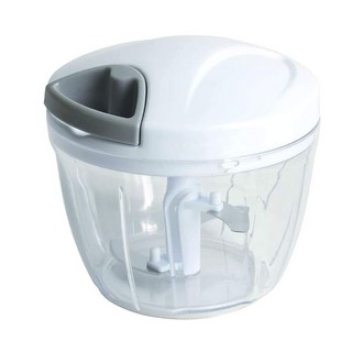 Vintage 。復古家。手拉式不鏽鋼食物調理器攪拌器，手拉碎菜器，廚房切菜神器, 1個, 透明