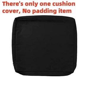 팩트 1pc 솔리드 컬러 소파 커버 보호대 방진 싱글 이동식 및 세탁 가능 탄성 쿠션, [12] 18x16x4inch, [01] Black, 1개