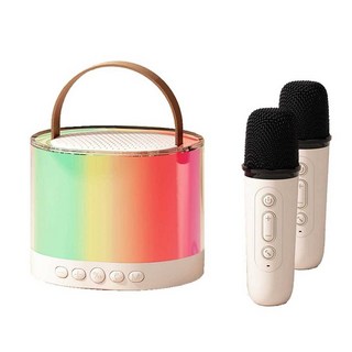 Songwin 無線K歌雙麥克風音箱 迷你便攜設計 雙麥克風歡唱 多種音效模式 炫彩RGB燈光, KL-2000