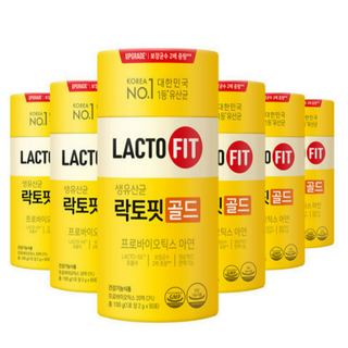 온가족 맞춤형 생유산균 락토핏 골드 프로바이오틱스 아연 20억 CFU 종근당건강 LACTO-5X 포뮬러, 100g, 6세트