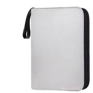 KOLKO卡片收納冊 大容量 附拉鍊保護 適用於遊戲王卡 寶可夢卡等多種卡片, 淺灰色【9宮格50透明內頁 900卡位, 1個