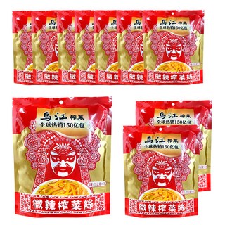 烏江榨菜 袋裝榨菜 精裝組 10入 - 涪陵榨菜 口袋隨身包 微辣, 2.25kg, 10個