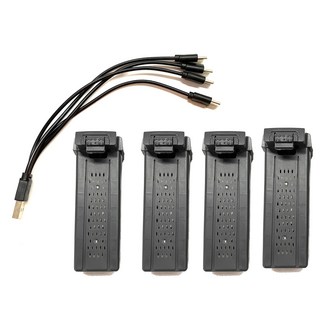 S156 Rc 드론 배터리 부품 3.7V 1800mAh X226 쿼드콥터 USB 3in1 충전기 케이블 액세서리, 06 4pcs Gray Batteries, 4개