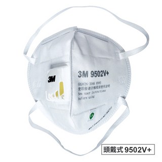 3M 口罩 耳戴式 9501V 頭戴式 9502V PM2.5防護 霧霾口罩 防異味 防粉塵 防疫, 1個, 9502V+/耳戴式帶呼吸閥/一袋25入