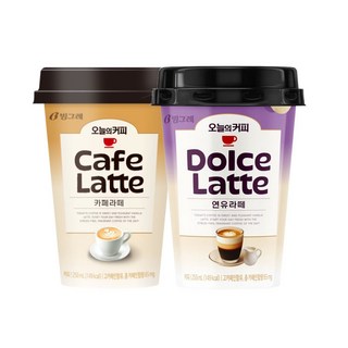 빙그레 오늘의커피 연유라떼, 20개, 250ml