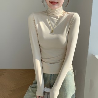 속티 없는 보온 내복 기모 목티 하프넥 여성 데일리룩 이너 슬림핏 보온 이너웨어 단독착용 가능 베이직템