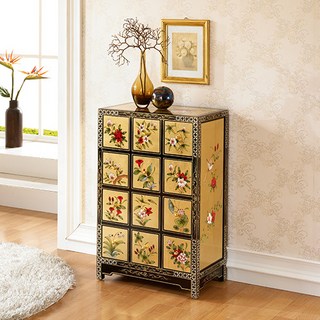 금박 12D서랍장 나비장 약장 엔틱 인테리어가구 다용도수납