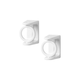 伸縮桿 門簾桿 窗簾桿 曬衣桿 19-28cm, 旋轉款固定器 白-2入/包