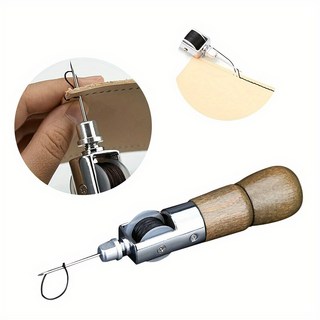 가죽 공예 핸드 스티치 공구 DIY 손바느질 송곳 세트, 1세트, 브라운