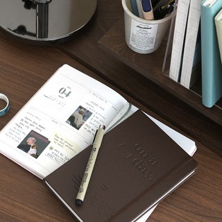 2026 온어데이 다이어리 위클리 양장 다이어리 날짜형 일기장 26년 업무용 회사 미니 다이어리, 기본_모카브라운