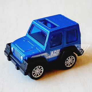 【台灣出貨】Q版吉普車 皮卡 合金車/8色 越野車 模型玩具車, 藍色, 1個