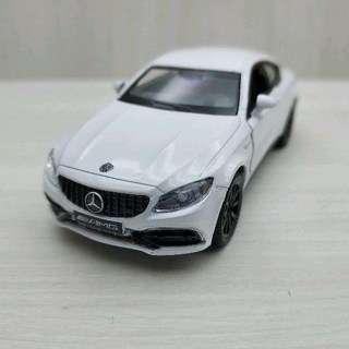宅米吉 1:36 賓士 C63 AMG 白色合金模型車 - 迴力車收藏, 1個