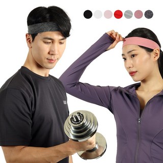 에어슬림 쿨 헤어밴드 땀흡수 기능성 스포츠 헤드밴드, 블랙, 1개