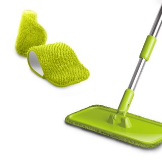 小閨祕 長纖型除塵拖把超值組-台灣製造 360旋轉乾濕兩用超細纖維平板拖把, 1個, 超值組-限宅配