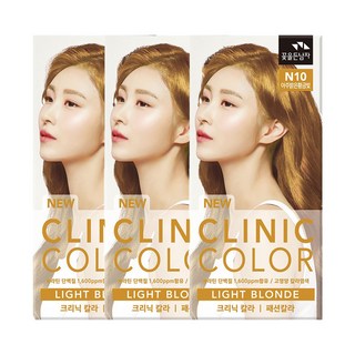 꽃을든남자 크리닉 칼라 염색약, N10 아주밝은황금빛, 3개