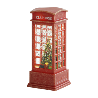 [선물포장] 데미무드 전화박스 크리스마스 장식소품 워터볼 스노우볼 미니 무드등 3종, 트리