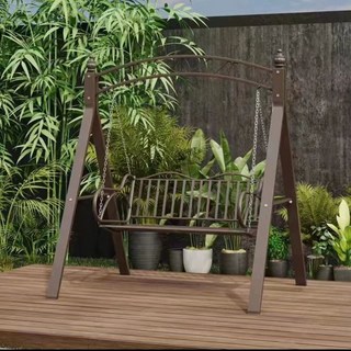 야외 그네 흔들의자 놀이터 스윙체어 카페 루이자몰 철제, 기본형 샴페인골드