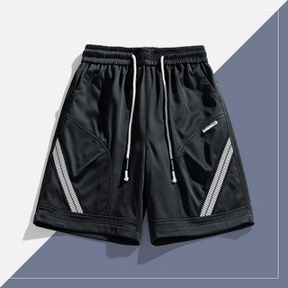 台灣出貨寬鬆百搭美式中褲 薄款速乾透氣五分褲