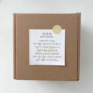 쇼핑몰 배달 리뷰 손글씨 메모 구매후기 메모지, 1개, 모눈스마일(쇼핑몰)500매