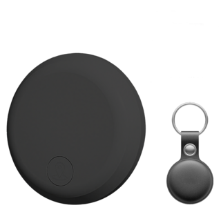 無線防丟器，全球定位，適用於鑰匙、背包、行李箱，多色可選, 黑色-蘋果專用, 1個