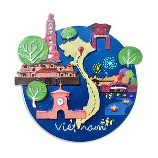 유로고 여행 오사카 후쿠오카 홍콩 일본 대만 냉장고자석 베트남 괌 세계 태국 보라카이 마카오 싱가폴 발리 오키나와 도쿄 하와이 방콕 필리핀 푸켓 중국 세부 코타키나발루 한국 스위스 이탈리아 독일 로마 피렌체 교토 마그넷 마그네틱 기념품, C55.하노이 베트남 명소