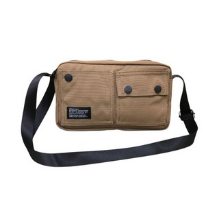 OPERATIONS 潮流休閒側背包 防潑水尼龍斜背包 男生側背包小包, 卡其色 (1038+30) #039