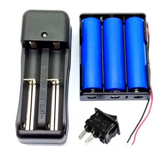 Arduino 4輪避障車 循跡自走車 附程式下載 台灣杜邦線 UNO開發板 超音波 伺服馬達雲台 電池盒, 1個, 加購-電池3個+充電器+電源線盒+開關