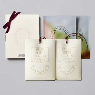 NONFICTION 香氛袋禮盒組 20g*2入 玫瑰腮紅與餐桌賓客雙香氛 附專櫃提袋, 1個, 禮盒裝20g*2兩種香味各一 附專櫃提袋