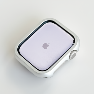 링고룸 애플워치 호환 메탈 케이스 + 보호필름 증정, 1개, 실버