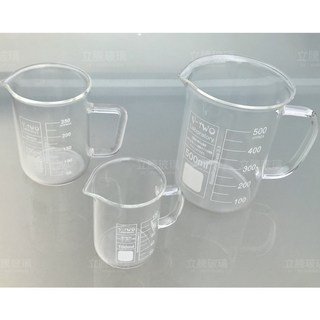 有柄燒杯 握柄燒杯 實驗燒杯 握把燒杯 低型燒杯 高型燒杯 量杯 實驗器材, 1個, 250ml