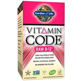 Garden of Life 維生素B-12素食膠囊 1000mcg, 30顆, 1盒