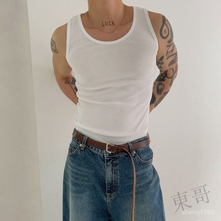 限時下殺 韓國 素麵 超彈性 穿搭 吊嘎 螺紋 閤身 健身 內搭 百搭 基本款 運動背心 棉質 背心坎肩 EZXC