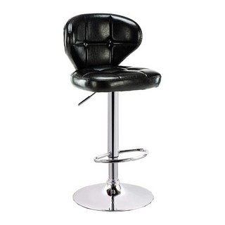 高靠背升降吧檯椅 高腳椅 工作椅 餐酒椅 吧台椅 菱格紋皮面, 單色, 1個