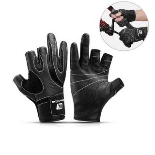 하마테 3컷 낚시장갑 스포츠 글로브, 블랙, 1개