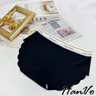 HanVo 無痕冰絲運動風中高腰內褲 涼感純棉底襠 女內褲 A11-5756, 星空黑