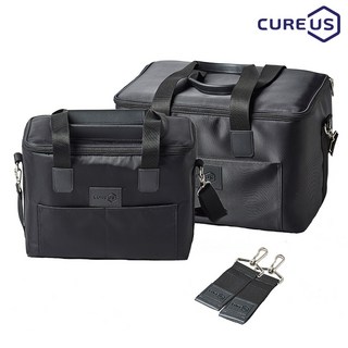 큐어스 클래식 보냉백 보온가방 쿨러백 골프 간식가방 대형+중형+다용도걸이세트