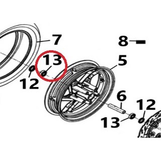 SYM 培林軸承 SL SL Superc 露營工具配件 提升滑順度, 1個, 前輪 *2