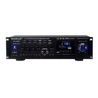 【KELING 科凌】家用藍芽 110V 五聲道大功率 插卡收音機 舞台音響放大器 麥克風擴大機, 黑色, 1個, TAV-6188BT