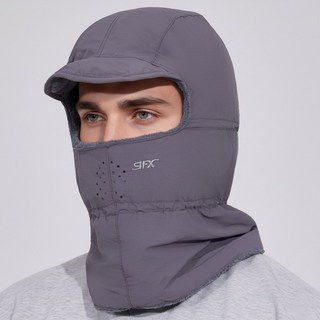 나인에프엑스 스톰체이스 방한모 일체형 겨울용 기모 바라클라바, 그레이, 1개