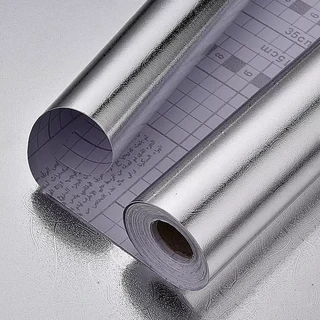 주방 고온 방지 벽 스티커 내유성 방수 및 캐비닛 스토브 알루미늄 호일 종이, 04 40cmX20m, 13 sliver 4