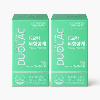 [듀오락] 위청장쾌 1통(30일분) 2개 / 더부룩한 속관리 유산균 프로바이오틱스, 60정