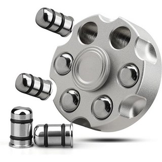 디노로웰 리볼버 실린더 총알 피젯 스피너, 문라이트 실버, 1개