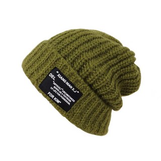 微笑襪鋪 粗針織毛線帽 黑色