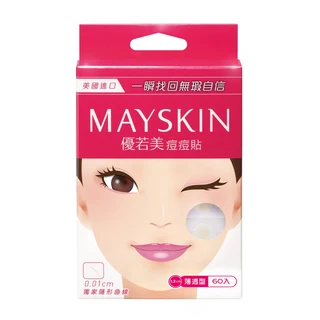 MAYSKIN 優若美痘痘貼 0.01cm 獨家隱形曲線薄透型痘痘貼, 1個, 膚色