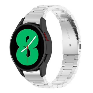 우먼스9999 갤럭시 워치 4 호환 날개형 메탈 스트랩, 실버, 1개