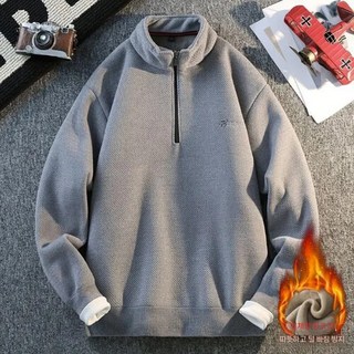 남성 니트 반집업 스웨터 겨울 캐주얼 폴라폴리스 기모 카디건 OP4